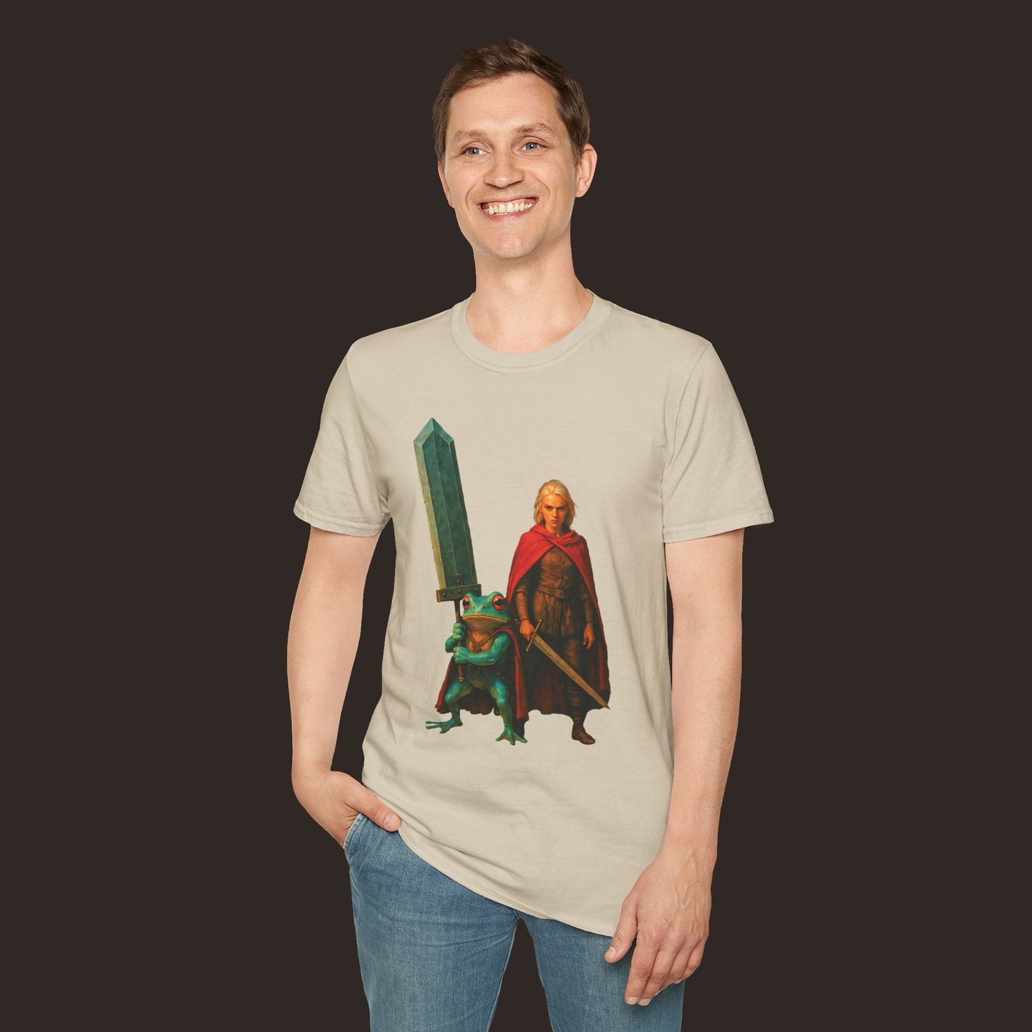 Warrior & Frog Companion Quest Unisex Softstyle T-Shirt