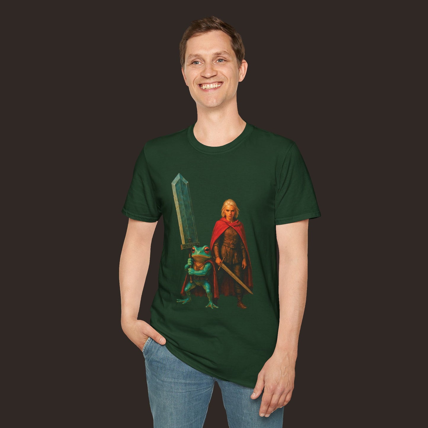 Warrior & Frog Companion Quest Unisex Softstyle T-Shirt