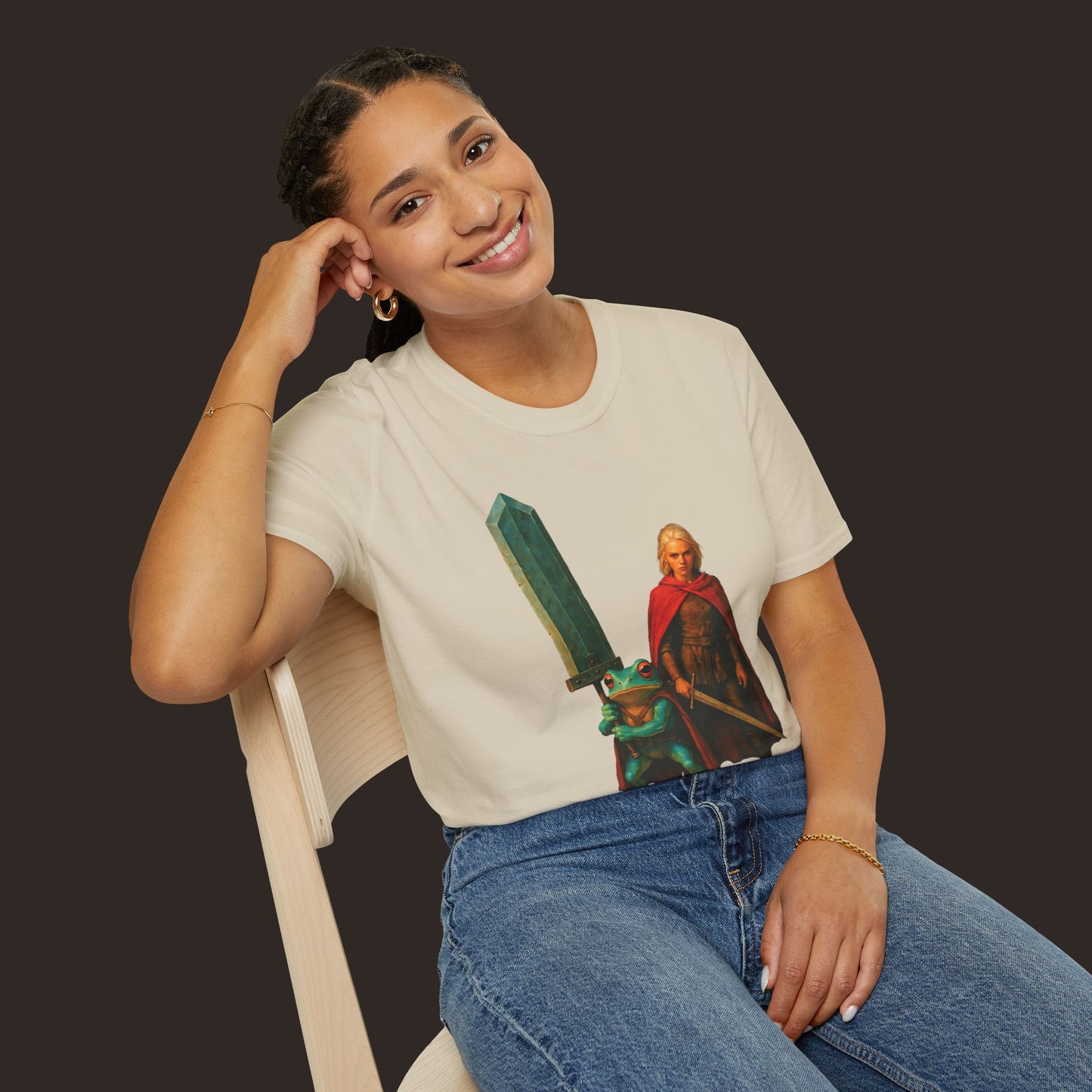 Warrior & Frog Companion Quest Unisex Softstyle T-Shirt