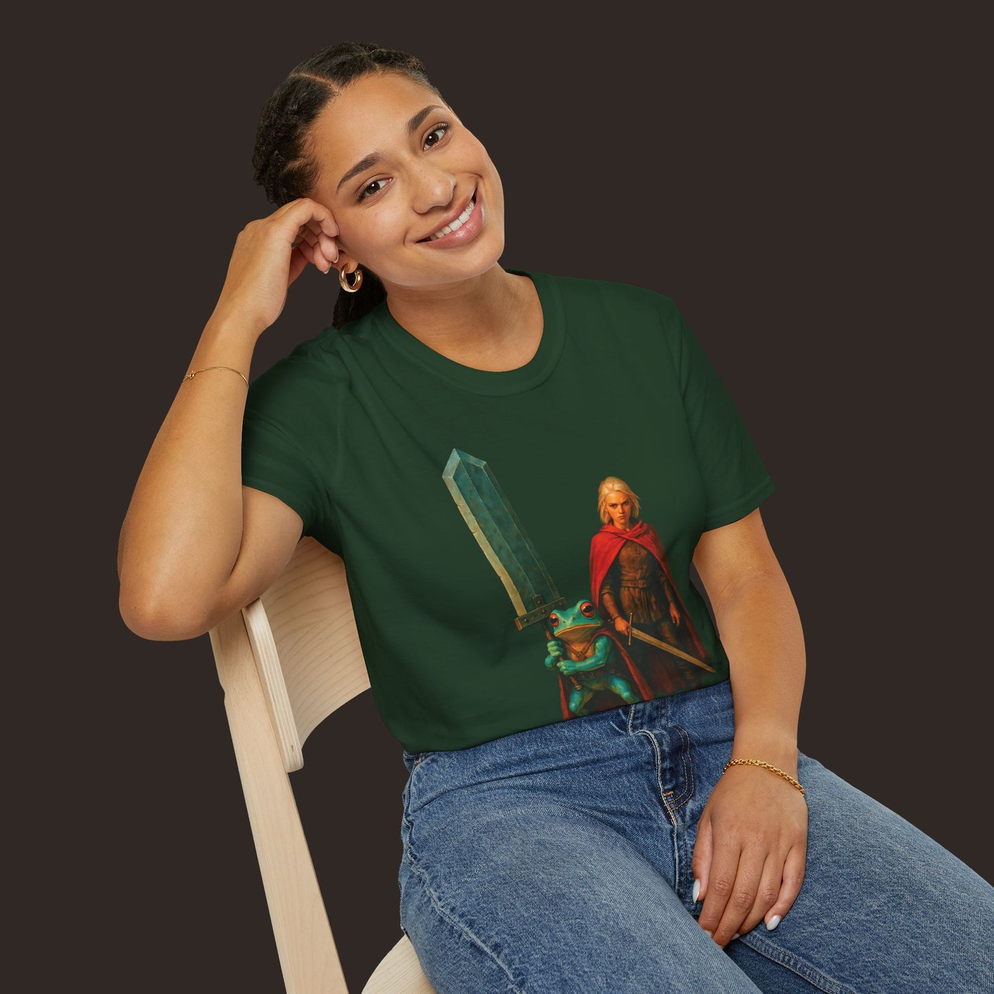 Warrior & Frog Companion Quest Unisex Softstyle T-Shirt