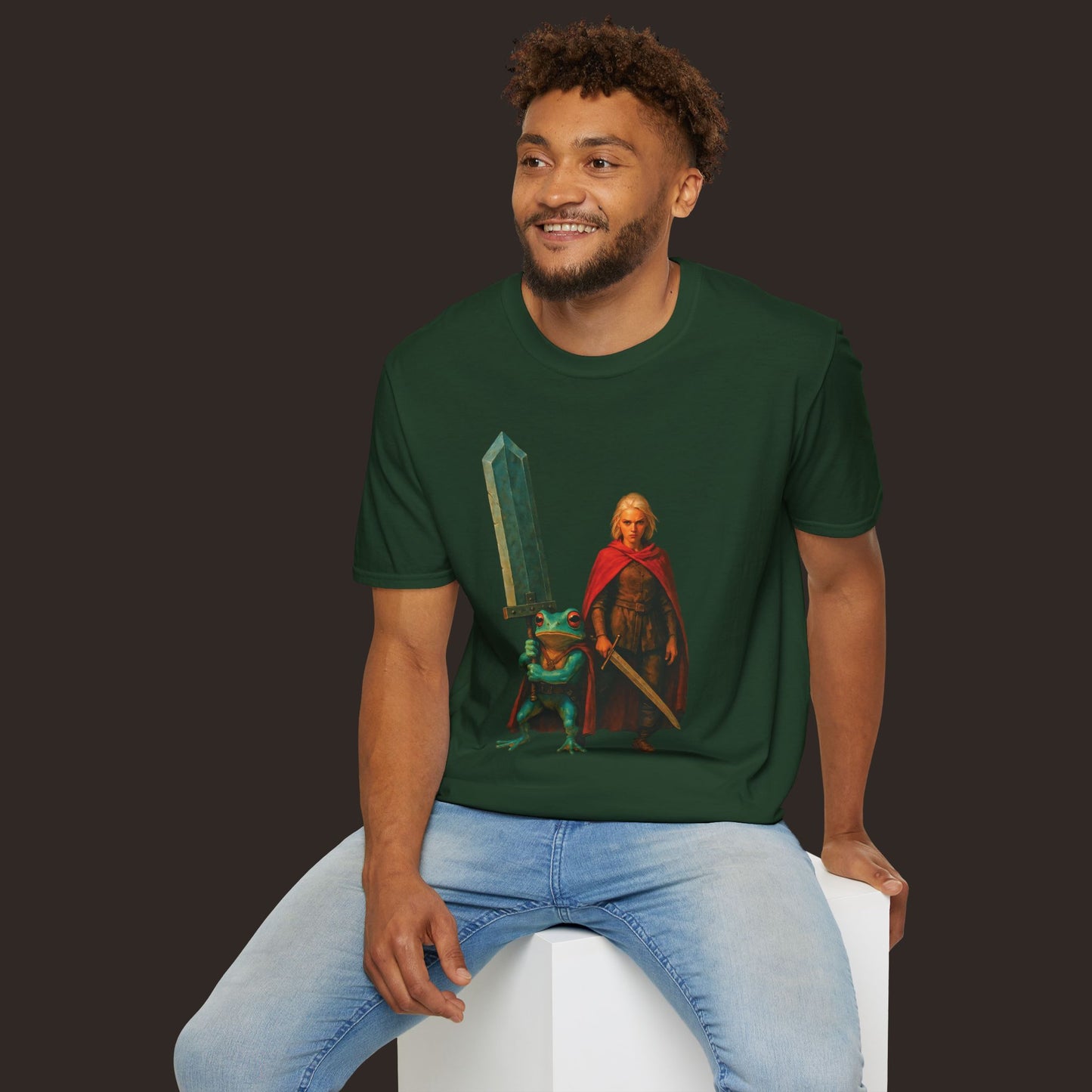 Warrior & Frog Companion Quest Unisex Softstyle T-Shirt