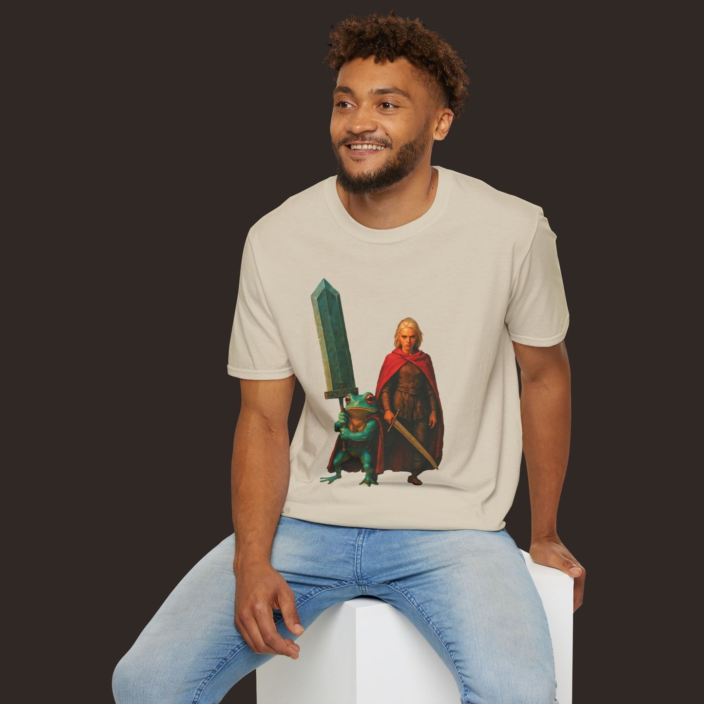 Warrior & Frog Companion Quest Unisex Softstyle T-Shirt