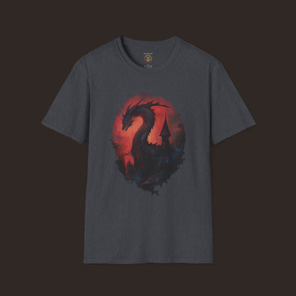 Majestic Black Dragon Unisex Softstyle T-Shirt