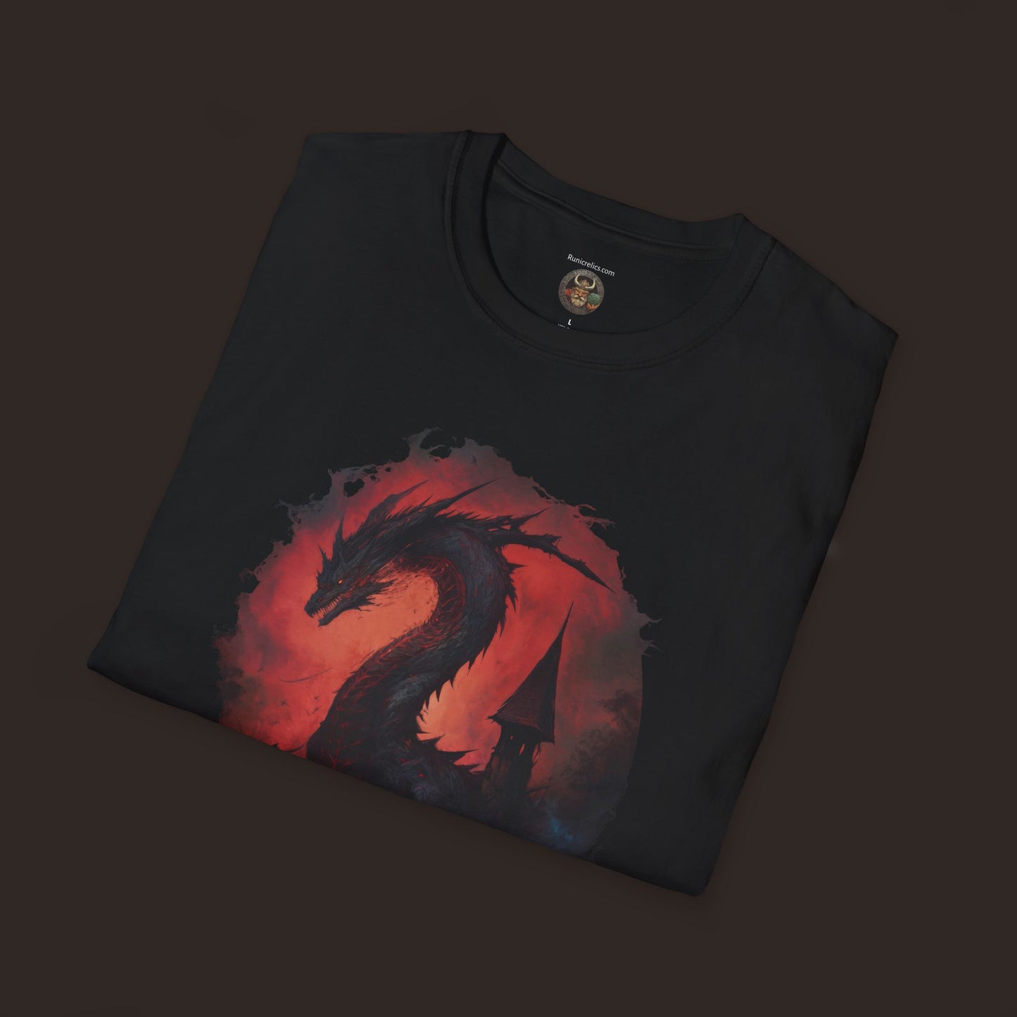 Majestic Black Dragon Unisex Softstyle T-Shirt