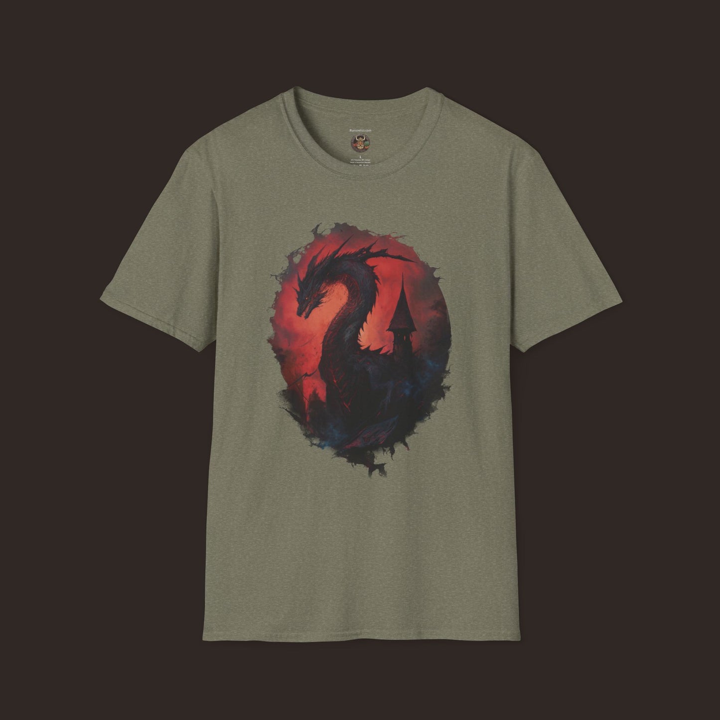 Majestic Black Dragon Unisex Softstyle T-Shirt