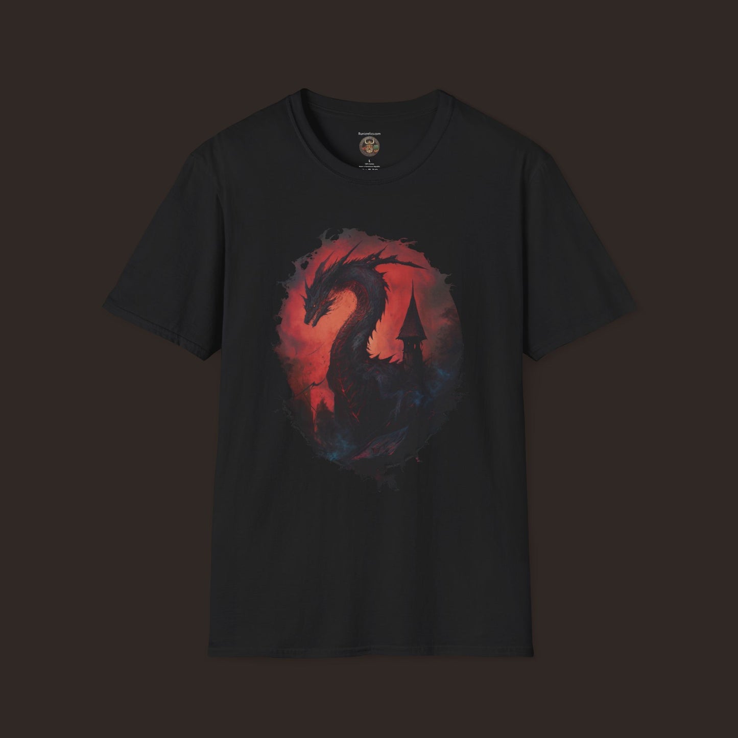 Majestic Black Dragon Unisex Softstyle T-Shirt