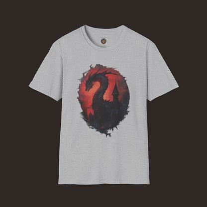 Majestic Black Dragon Unisex Softstyle T-Shirt