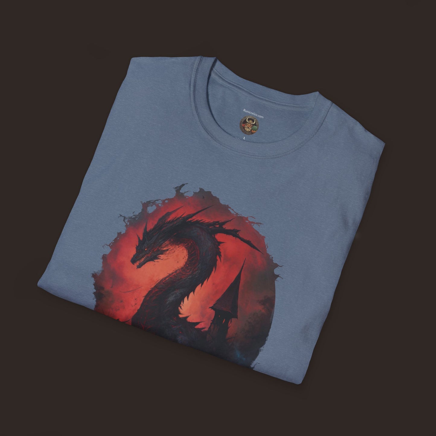 Majestic Black Dragon Unisex Softstyle T-Shirt