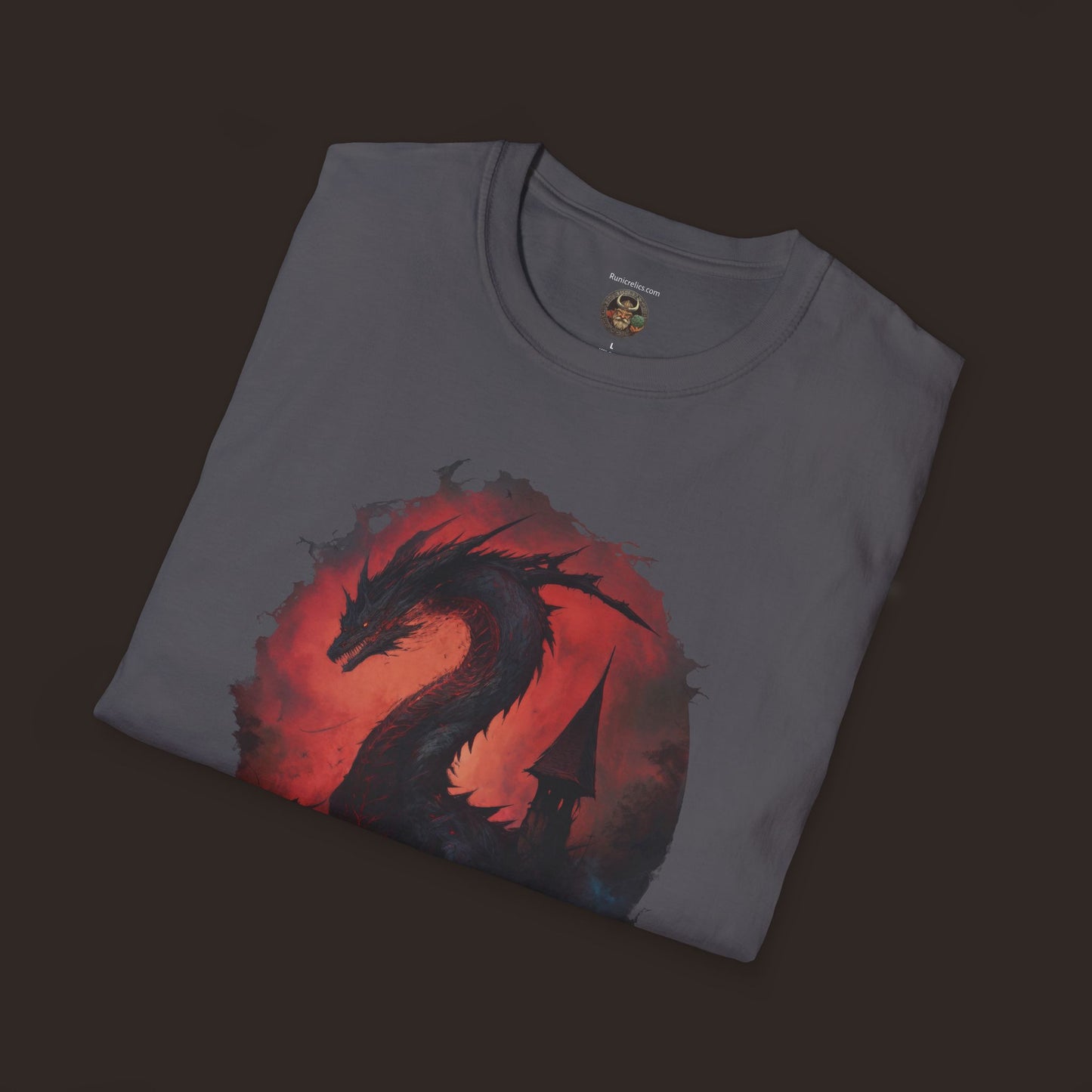 Majestic Black Dragon Unisex Softstyle T-Shirt