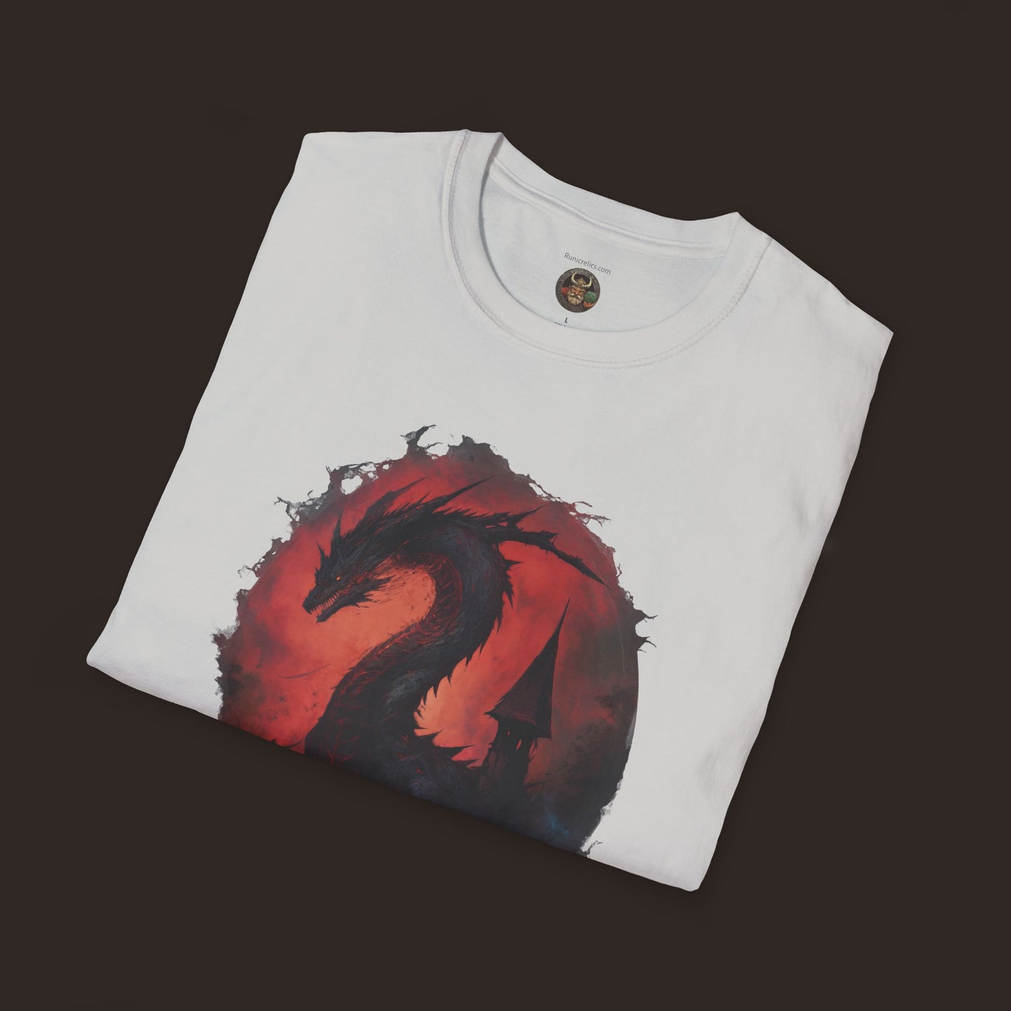 Majestic Black Dragon Unisex Softstyle T-Shirt