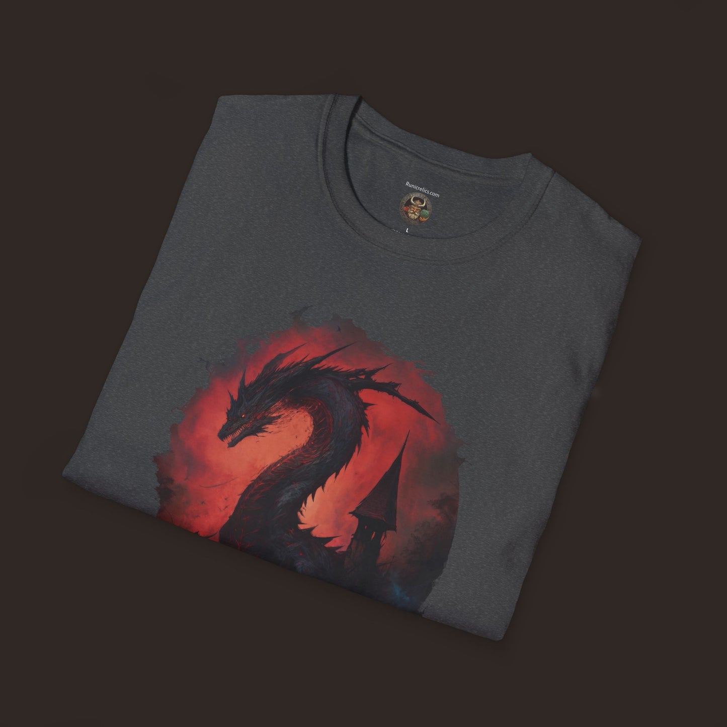 Majestic Black Dragon Unisex Softstyle T-Shirt