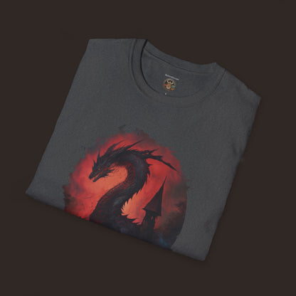 Majestic Black Dragon Unisex Softstyle T-Shirt