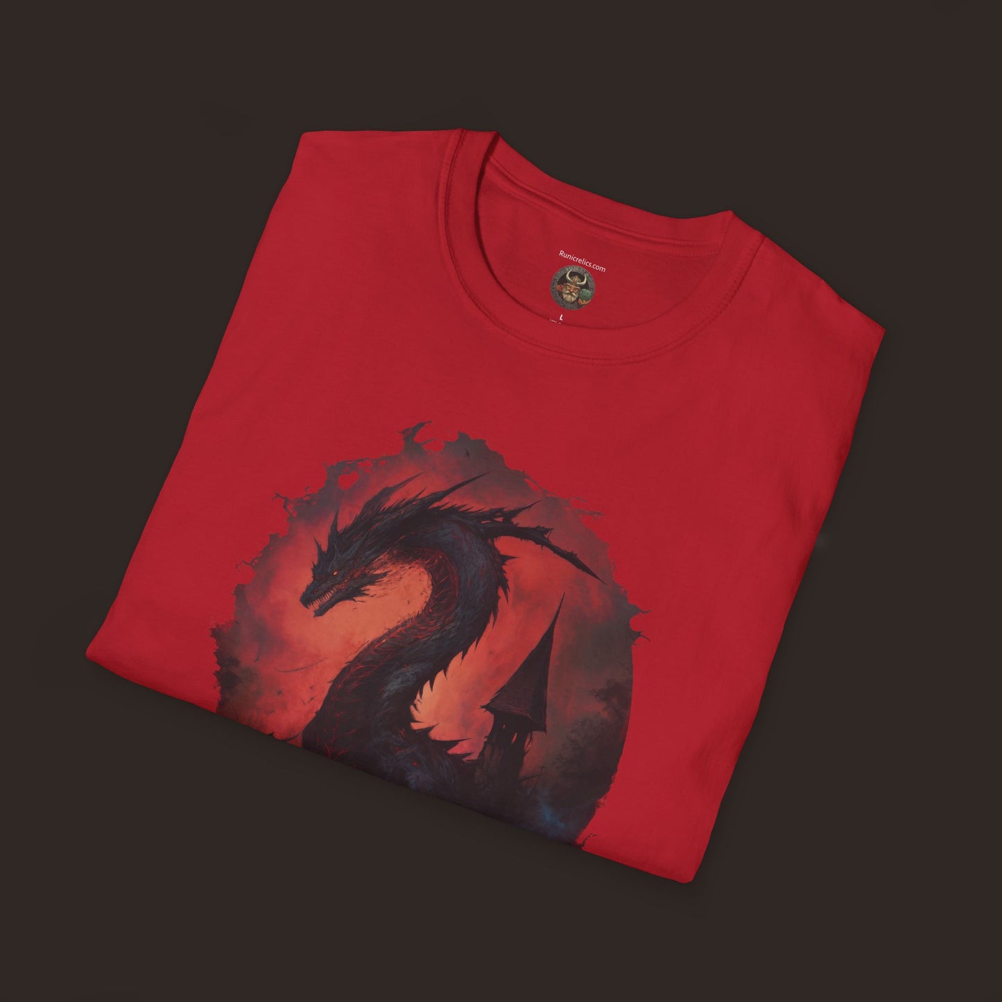 Majestic Black Dragon Unisex Softstyle T-Shirt