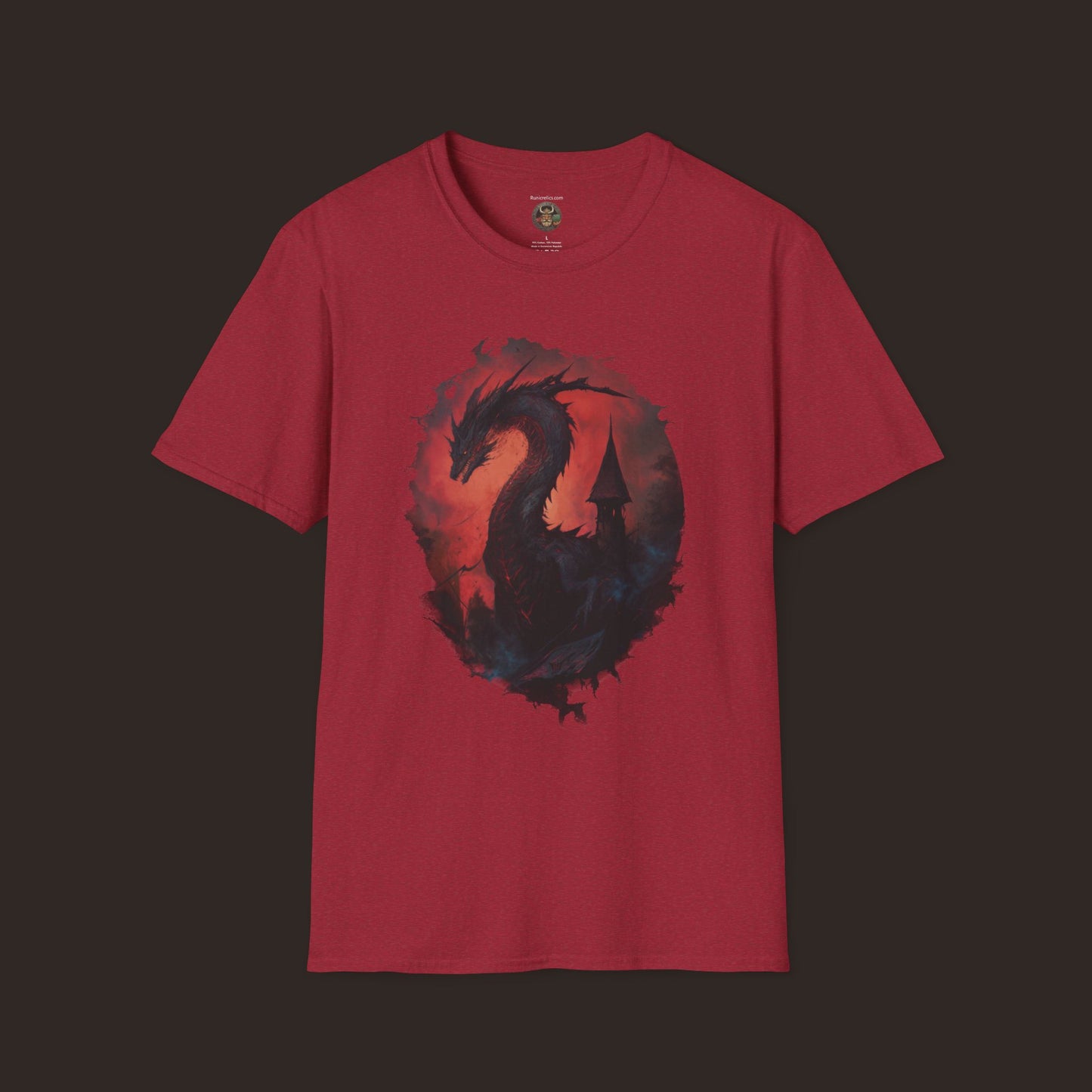 Majestic Black Dragon Unisex Softstyle T-Shirt