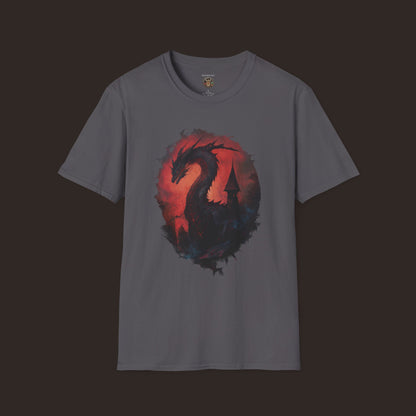 Majestic Black Dragon Unisex Softstyle T-Shirt