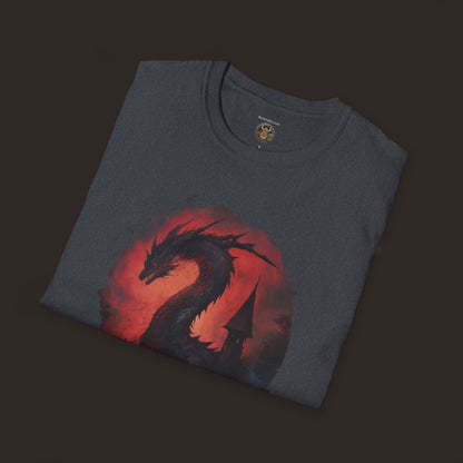 Majestic Black Dragon Unisex Softstyle T-Shirt