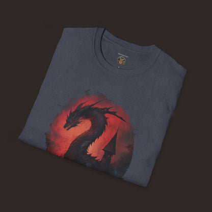 Majestic Black Dragon Unisex Softstyle T-Shirt