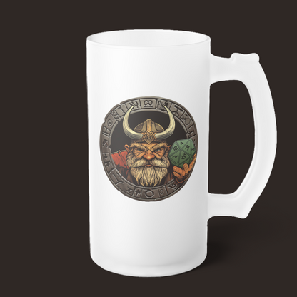 Dwarven Dice Master Frosted Glass Mug